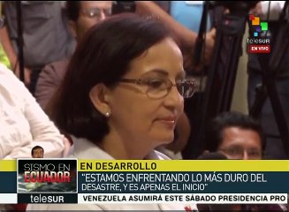 Correa felicita al pueblo ecuatoriano por pronta respuesta tras sismo