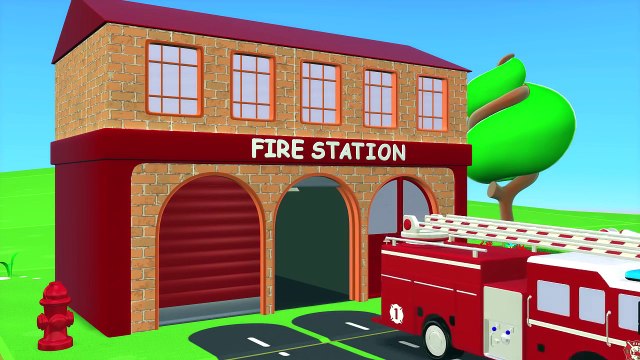 Мультфильмы 3D: Пожарная машина и красный автомобиль. Развивающие мультики Зим Зум