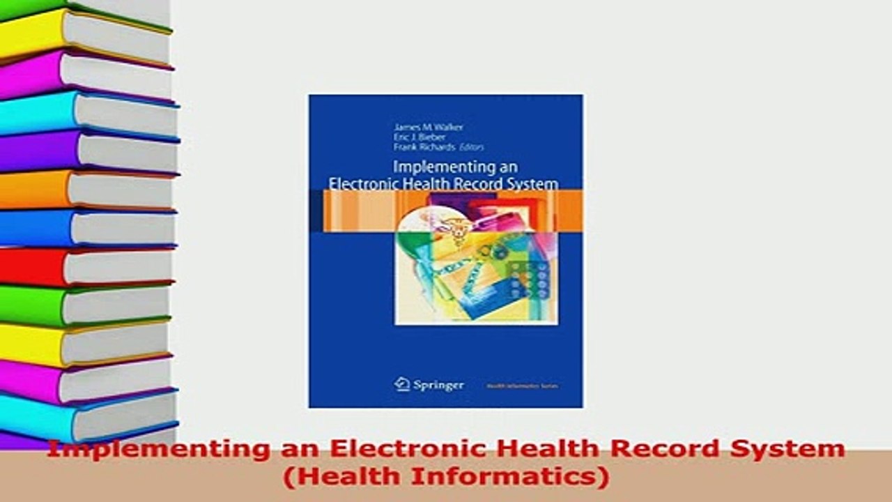 PDF  Implementing an Electronic Health Record System Health Informatics Download Full Ebook