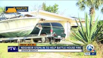 Jensen Beach woman critically injured in house fire, neighbor rushes to put out the flames