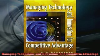READ book  Managing Technology and Innovation for Competitive Advantage  FREE BOOOK ONLINE