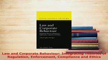 PDF  Law and Corporate Behaviour Integrating Theories of Regulation Enforcement Compliance and Free Books
