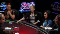 Vanessa Selbst and Ebony Kenney both hunt flush in high stakes cash game
