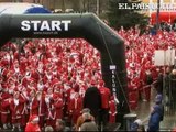 Santa Claus a la carrera