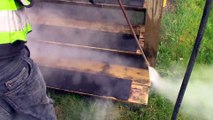 BW Powerwashing langley - Cleaning a slippery wooden deck or patio stairs and killing the algae