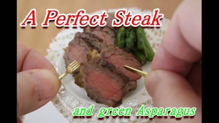 A Perfect mini Steak and green Asparagus パーフェクト　ステーキ　と　アスパラガス