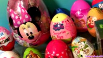 Huge Minnie Mouse Easter Eggs SURPRISE PeppaPig Disney Princess Kinder Choco HelloKitty Funtoys