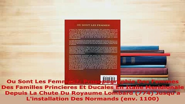 PDF Ou Sont Les Femmes Prosopographie Des Femmes Des Familles Princieres Et Ducales En Read Full Ebook