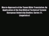 Read Macro-Approach of the Tunen Bible Translation: An Application of the Key Biblical Technical