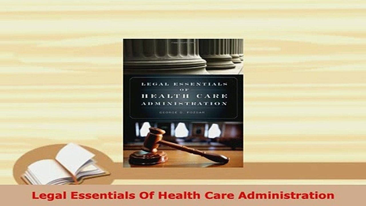 PDF  Legal Essentials Of Health Care Administration Download Full Ebook