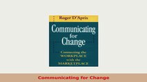 Download  Communicating for Change PDF Book Free