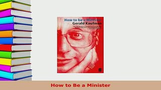 PDF  How to Be a Minister  Read Online