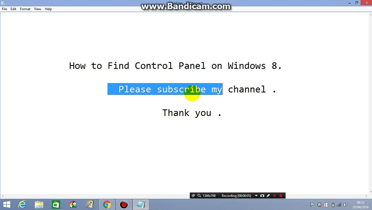 How to Find Control Panel on Windows 8