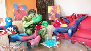 Doctor Spiderman Gummy Hands and Doctor Hulk Spiderman Boat Fun Superhero Movie in Real Life