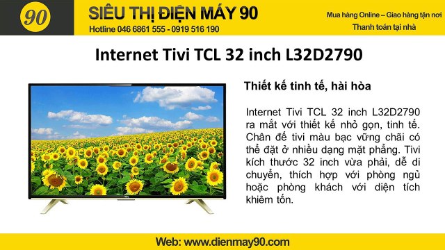 Tổng Kho Phân Phối Tivi TCL 32D2790 Giá Rẻ Nhất 2016, Mua Tivi TCL 32 Inch Có Wifi Mới Nhất 2016