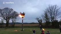 Beacon lit in Wales to mark Queen's 90th birthday