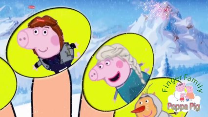 Peppa Pig Finger Family Elsa ( Frozen part 2 ) Song Nursery Rhymes Lyrics Kids Songs