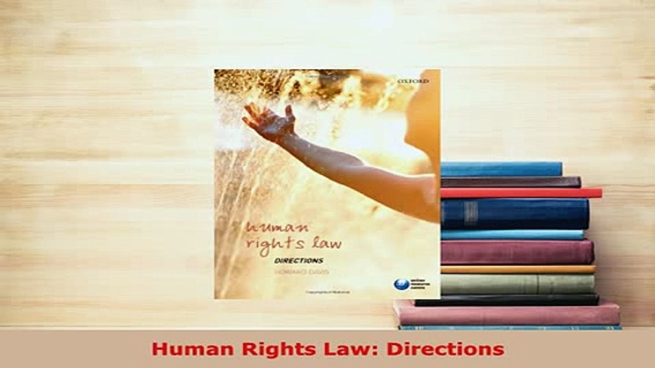 PDF  Human Rights Law Directions  EBook