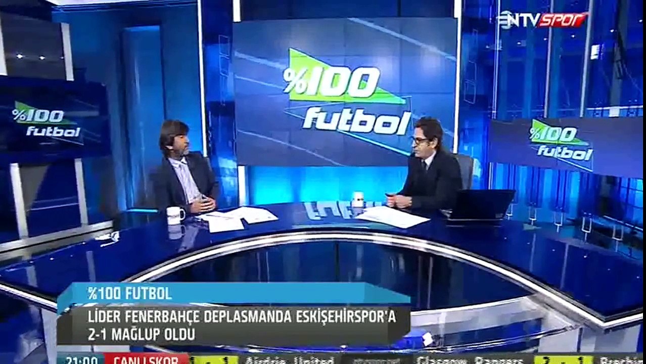 Eskişehirspor 2 Fenerbahçe 1 %100 Futbol Rıdvan Dilmen Maç Yorumu ve Özet