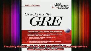 READ book  Cracking the GRE with CDROM 2001 Edition Cracking the Gre With Sample Tests on DVD Full Ebook Online Free