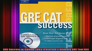 READ book  GRE Success wCDRom 2003 Petersons Ultimate GRE Tool Kit Full Free