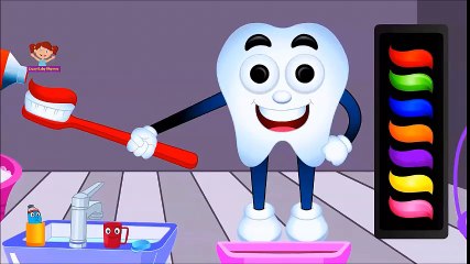 Learn Colors with Teeth Brush, Teach Colours, Baby Children Kids Learning