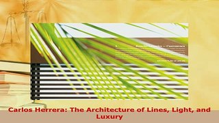 Download  Carlos Herrera The Architecture of Lines Light and Luxury Ebook