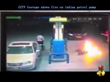 CCTV footage shows fire on indian petrol pump