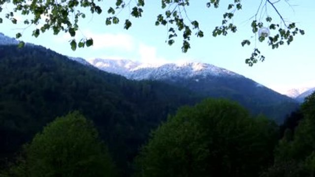 Ayder Yaylası'na Kar Yağdı