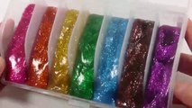 Learn Colors Rainbow Foam Clay Glitter Rainbow Slime Toys