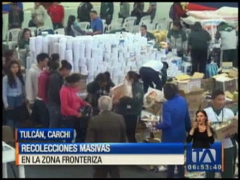 Recolección masiva de donaciones en zona fronteriza