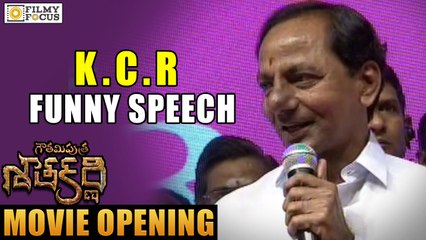 KCR Funny Speech at Gauthamiputra Satakarni Movie Opening - Filmyfocus.com