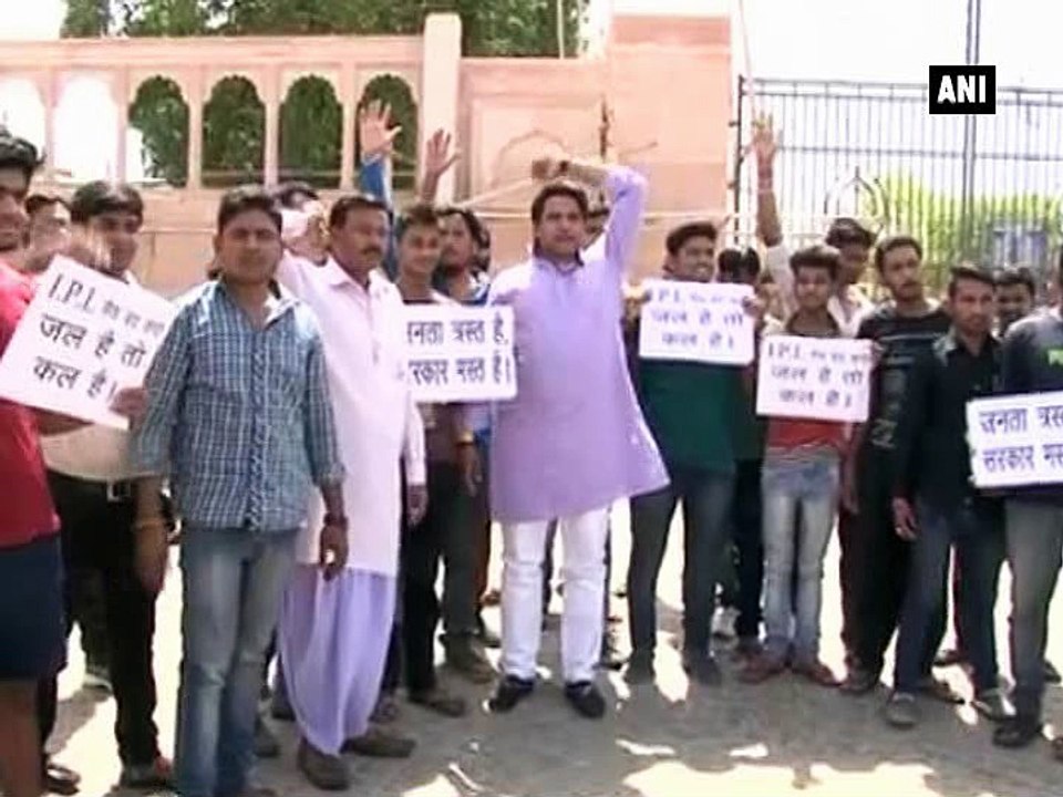 Residents protest against shifting of IPL matches to Jaipur