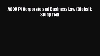 Read ACCA F4 Corporate and Business Law (Global): Study Text PDF Free