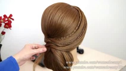 Wedding prom hairstyle for long hair. Romantic updo