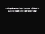 Read College Accounting Chapters 1-9 (New in Accounting from Heintz and Parry) Ebook Free
