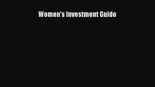 Read Women's Investment Guide Ebook Free