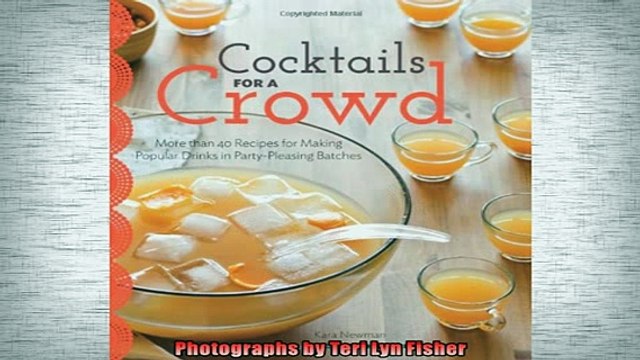 Free PDF Downlaod Cocktails for a Crowd More than 40 Recipes for Making Popular Drinks in PartyPleasing BOOK ONLINE