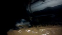 lluvias en tijuana cañon del sainz aqui quedo atorado el taxi que se llevo el agua