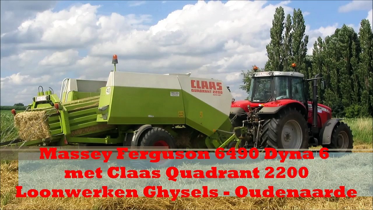 Massey Ferguson 6490 Dyna-6 + Claas Quadrant 2200 - Ghysels uit Oudenaarde