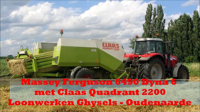 Massey Ferguson 6490 Dyna-6 + Claas Quadrant 2200 - Ghysels uit Oudenaarde