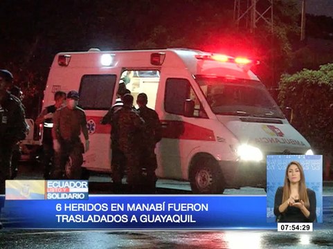 6 heridos en Manabí fueron trasladados a Guayaquil