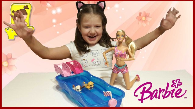 ☀Барби на русском набор плавающие щенки распаковка☀ Barbie set of floating puppies unpacking