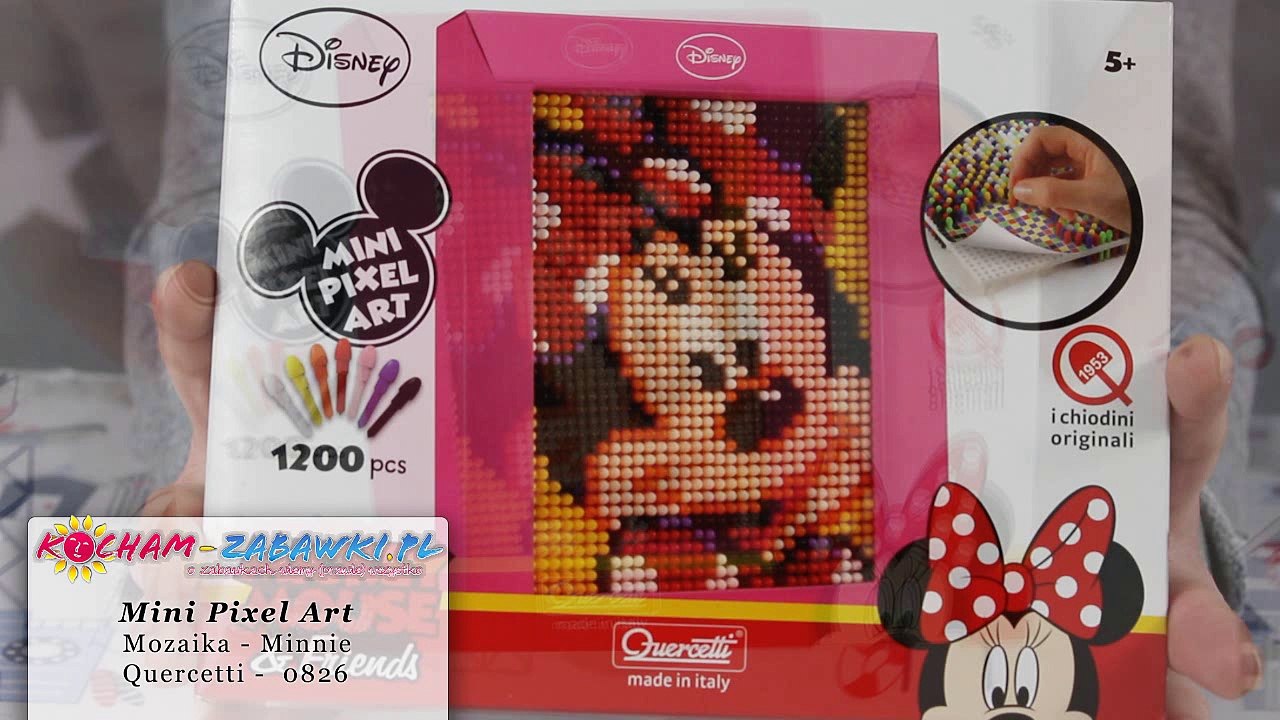 Quercetti - Disney - Mini Pixel Art - Minnie Mosaic / Mozaika Minnie - 0826 - Recenzja