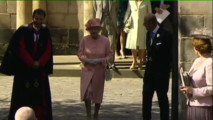 The Queen's dresses displayed in Edinburgh