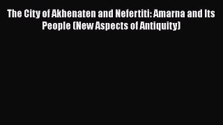 [Read Book] The City of Akhenaten and Nefertiti: Amarna and Its People (New Aspects of Antiquity)