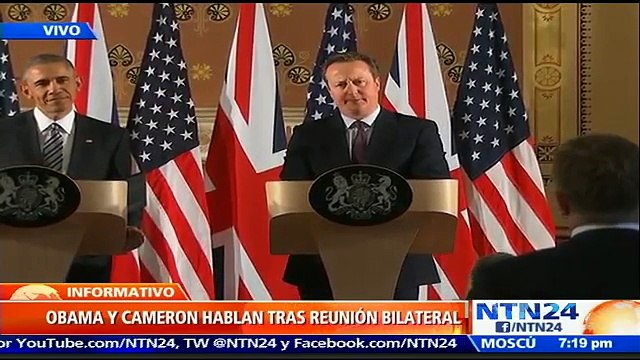Reino Unido es más fuerte si permanece dentro de la UE: Barack Obama tras reunión con David Cameron