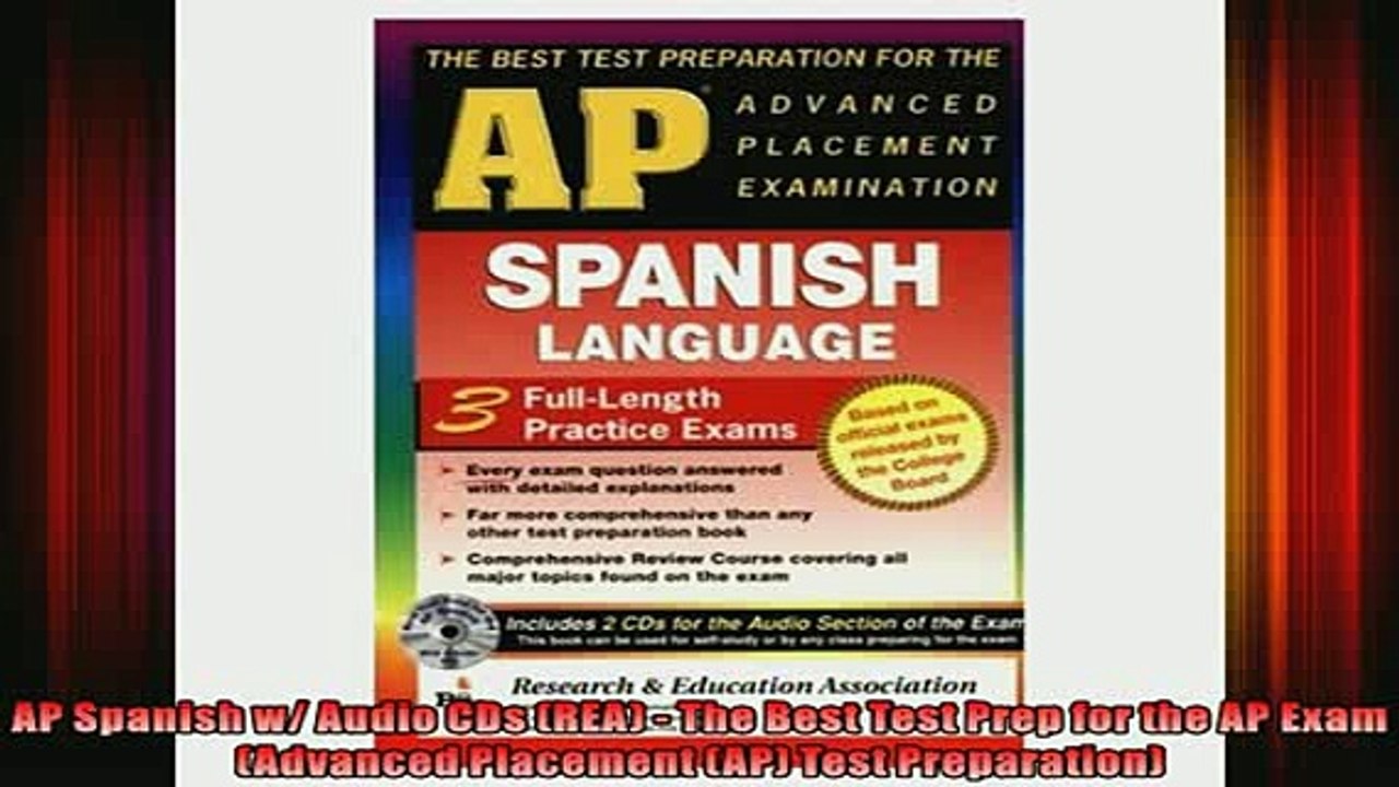 Free Full PDF Downlaod  AP Spanish w Audio CDs REA  The Best Test Prep for the AP Exam Advanced Placement Full Free