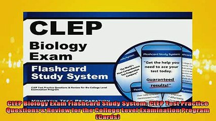 READ book  CLEP Biology Exam Flashcard Study System CLEP Test Practice Questions  Review for the Full EBook