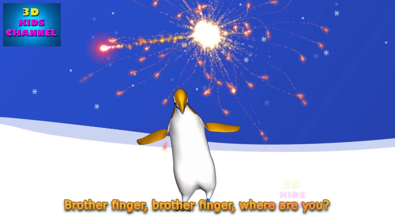 Penguin (Animal) Family Finger Family Rhymes _ 3D Nursery Rhymes for Kids